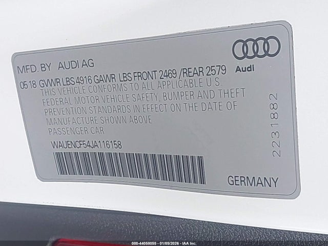 2018 AUDI A5 WAUENCF54JA116158 Photo 8