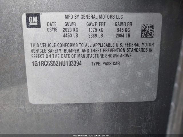 2017 CHEVROLET VOLT 1G1RC6S52HU103394 Photo 8