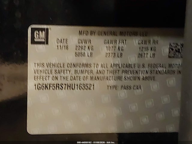 2017 CADILLAC CT6 1G6KF5RS7HU163521 Photo 8