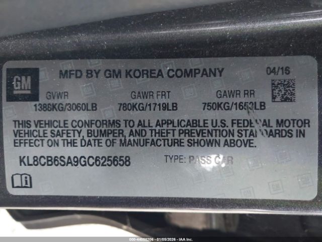 2016 CHEVROLET SPARK KL8CB6SA9GC625658 Photo 8