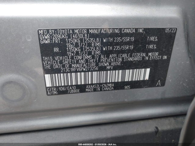 Toyota Rav4 Xle Premium 2023 2T3C1RFV6PW273256 Image 9