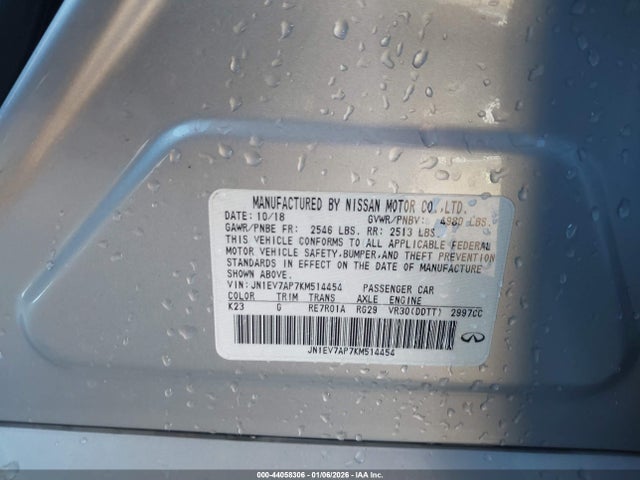 JN1EV7AP7KM514454 Infiniti Q50 3.0t Luxe