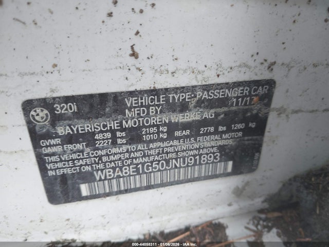 2018 BMW 320I WBA8E1G50JNU91893 Photo 8