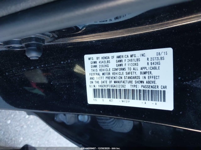 1HGCR3F06GA002062 Honda Accord Ex-l V-6