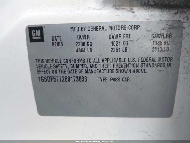 2008 CADILLAC CTS 1G6DF577280173033 Photo 8