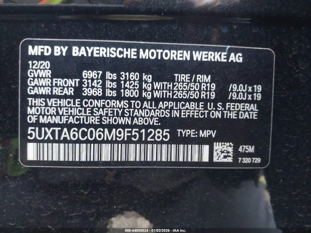 BMW X5 Phev Xdrive45e 2021 5UXTA6C06M9F51285 Image 9