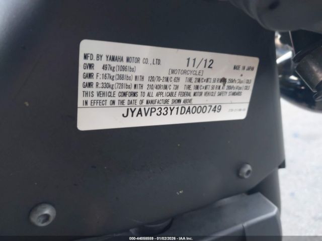 2013 YAMAHA XVS1300 JYAVP33Y1DA000749 Photo 9