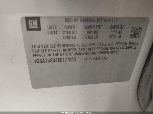 2014 CADILLAC CTS 1G6AT5S34E0177886 Photo 8