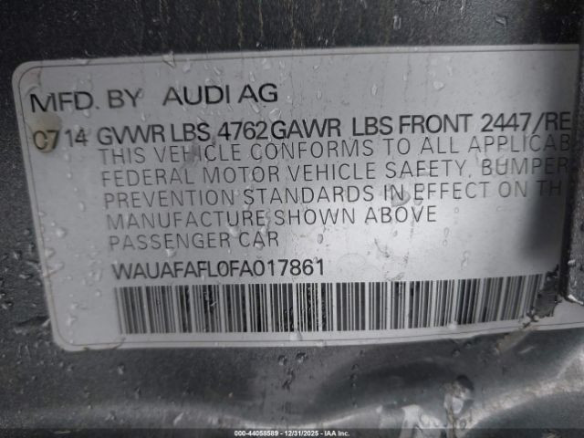 2015 AUDI A4 WAUAFAFL0FA017861 Photo 8