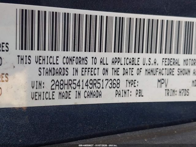 2009 CHRYSLER TOWN & COUNTRY 2A8HR54149R517368 Photo 8