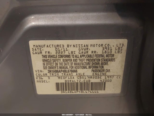 2011 NISSAN SENTRA 3N1AB6AP4BL676666 Photo 8