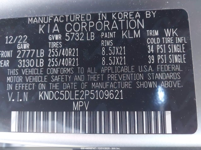 KIA Ev6 Gt 2023 KNDC5DLE2P5109621 Image 9