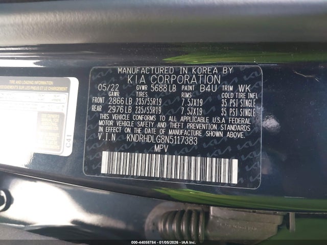 2022 KIA SORENTO HYBRID KNDRHDLG8N5117383 Photo 8