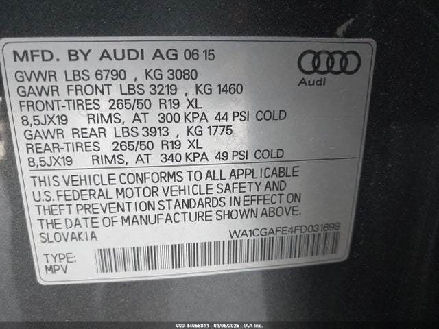 2015 AUDI Q7 WA1CGAFE4FD031698 Photo 8