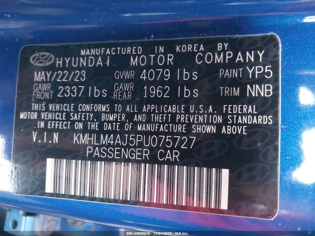 2023 HYUNDAI ELANTRA HYBRID KMHLM4AJ5PU075727 Photo 8