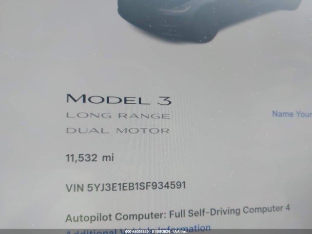 2025 TESLA MODEL 3 5YJ3E1EB1SF934591 Photo 6