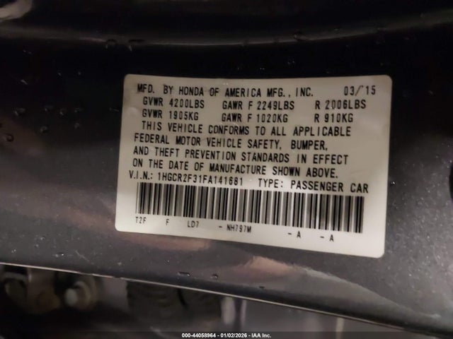1HGCR2F31FA141681 Honda ACCORD LX