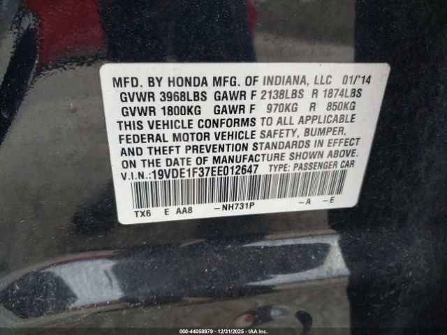 2014 ACURA ILX 19VDE1F37EE012647 Photo 8