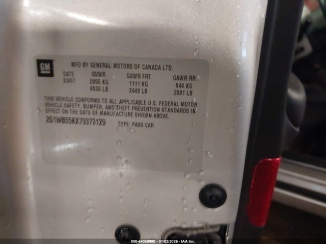 2007 CHEVROLET IMPALA 2G1WB55KX79373129 Photo 8