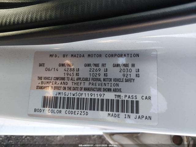 JM1GJ1W50F1191197 Mazda MAZDA6