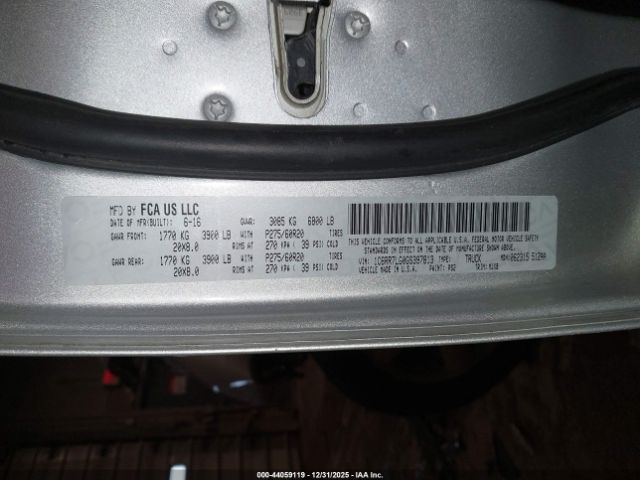 2016 RAM 1500 1C6RR7LG0GS397813 Photo 8