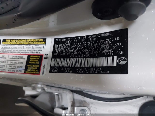 58ADA1C15MU003701 Lexus ES 300H