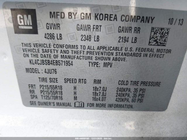 2014 BUICK ENCORE KL4CJBSB4EB571954 Photo 8