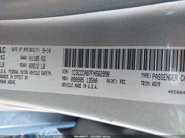 Chrysler 200 Limited 2015 1C3CCCAB7FN562998 Image 9