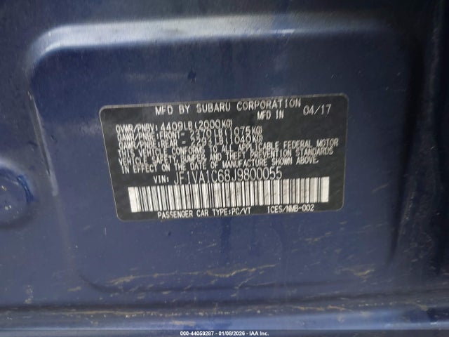 JF1VA1C68J9800055 Subaru Wrx Premium