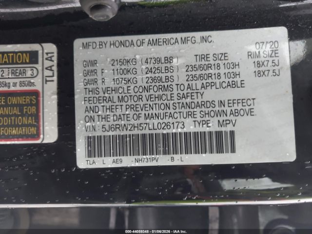 2020 HONDA CR-V 5J6RW2H57LL026173 Photo 8