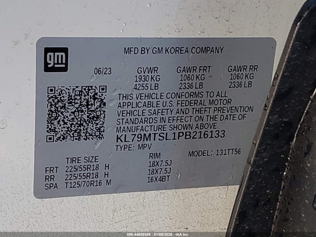 KL79MTSL1PB216133 Chevrolet Trailblazer Fwd Rs