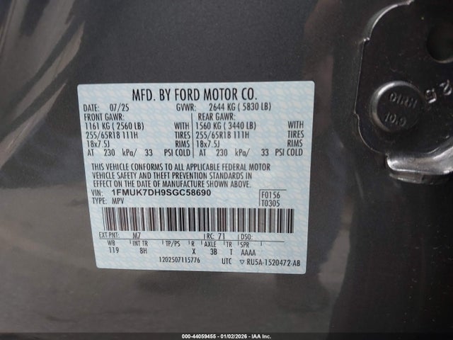 1FMUK7DH9SGC58690 Ford Explorer Active