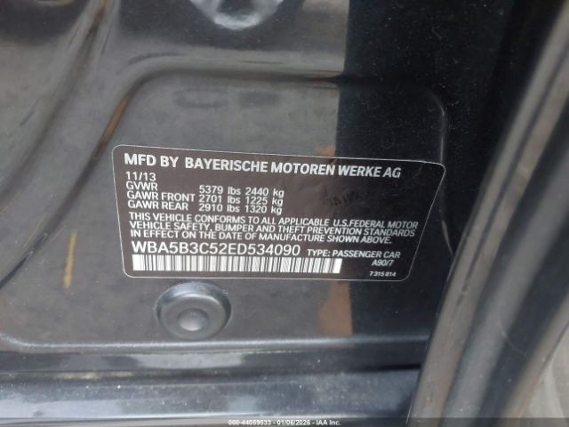 2014 BMW 535I WBA5B3C52ED534090 Photo 8