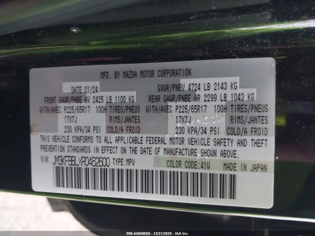 JM3KFBBLXR0462600 Mazda Cx-5 2.5 S Select