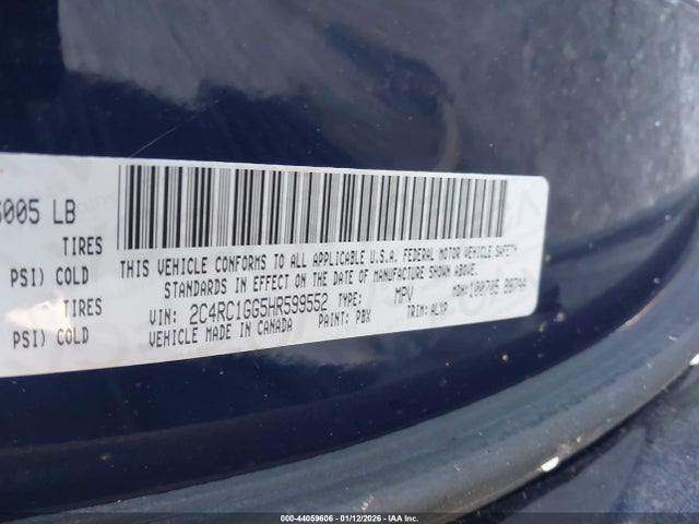 2C4RC1GG5HR599552 Chrysler Pacifica Limited