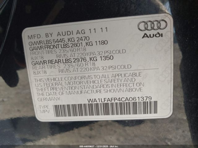 2012 AUDI Q5 WA1LFAFP4CA061379 Photo 8