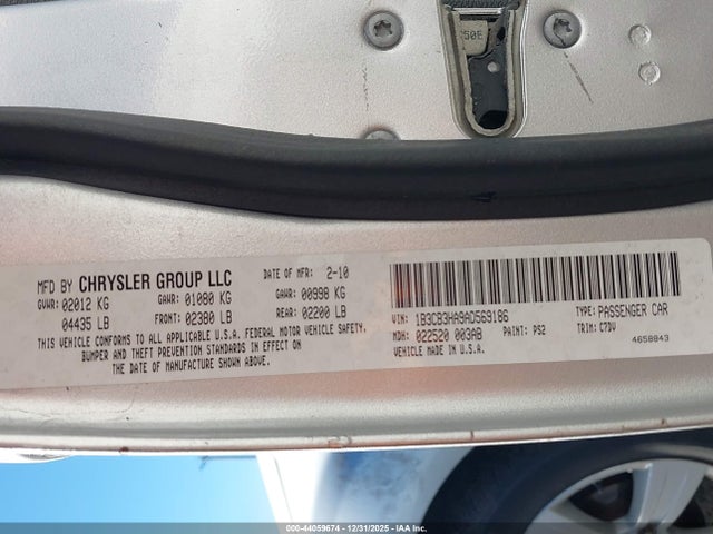 Продажа на аукционе авто 2010 Dodge Caliber Mainstreet, vin: 1B3CB3HA9AD569186, номер лота: 44059674