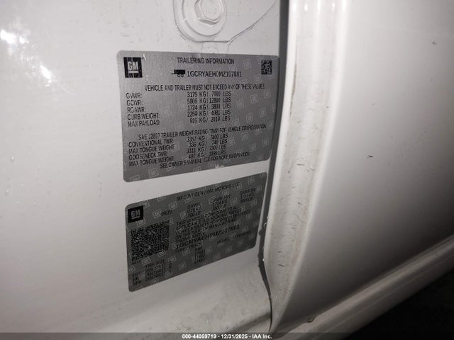 1GCRYAEH0MZ107801 Chevrolet Silverado 1500