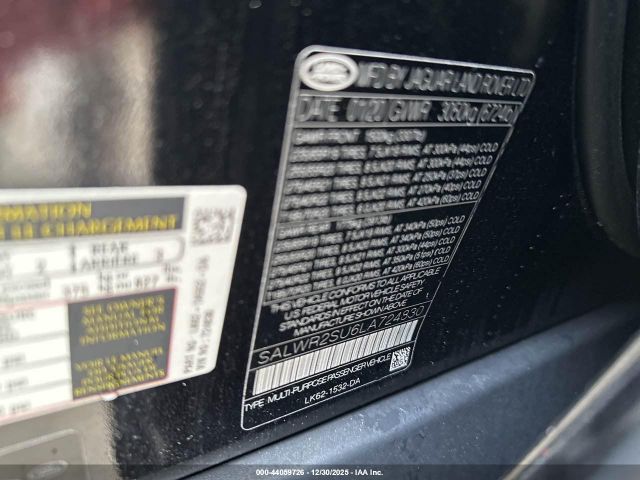 2020 LAND ROVER RANGE ROVER SPORT SALWR2SU6LA724830 Photo 8