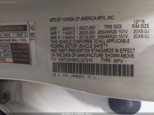 2019 ACURA RDX 5J8TC2H66KL027215 Photo 8