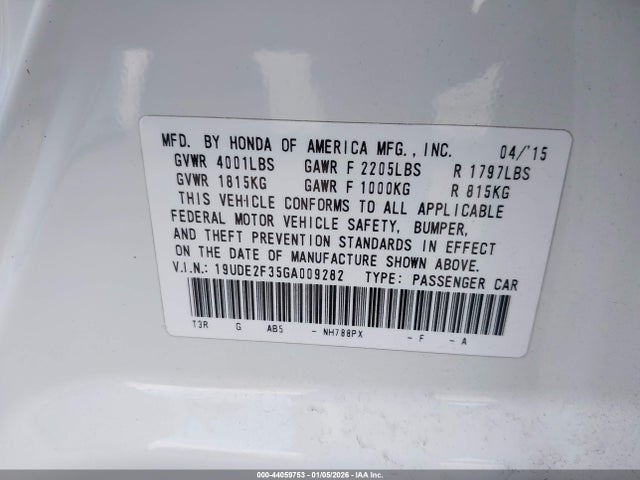 Acura Ilx 2.4l/acurawatch Plus Package 2016 19UDE2F35GA009282 Image 9