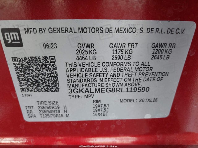 3GKALMEG8RL119590 GMC Terrain Fwd Sle