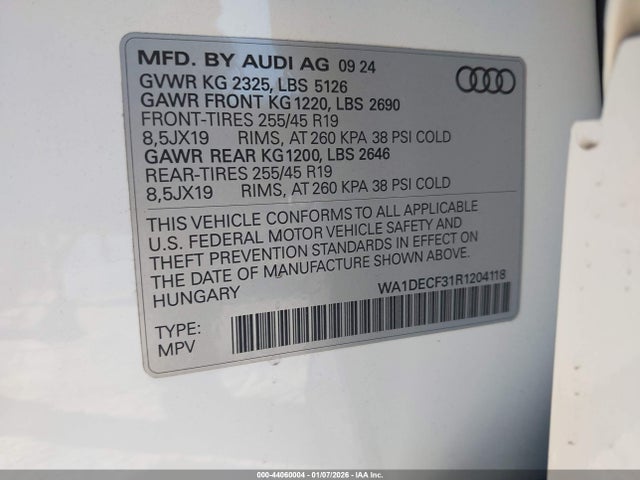 2024 AUDI Q3 WA1DECF31R1204118 Photo 8