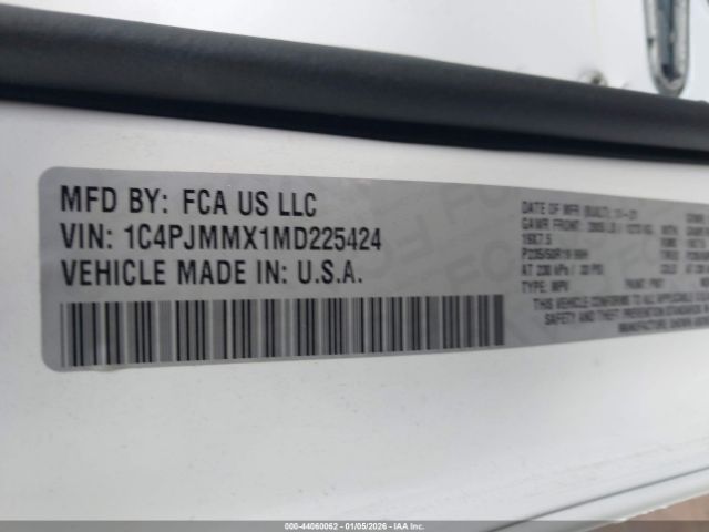 2021 JEEP CHEROKEE 1C4PJMMX1MD225424 Photo 8