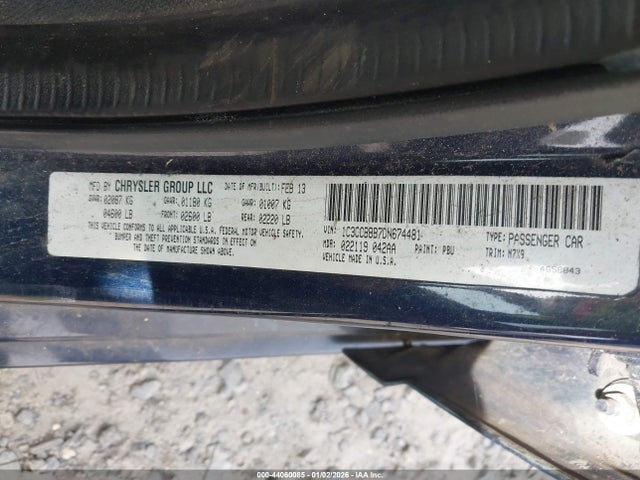 Aukcja sprzedaży 2013 Chrysler 200 Touring, vin: 1C3CCBBB7DN674481, numer aukcji: 44060085