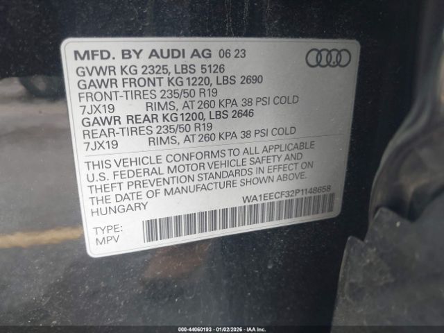 2023 AUDI Q3 WA1EECF32P1148658 Photo 8