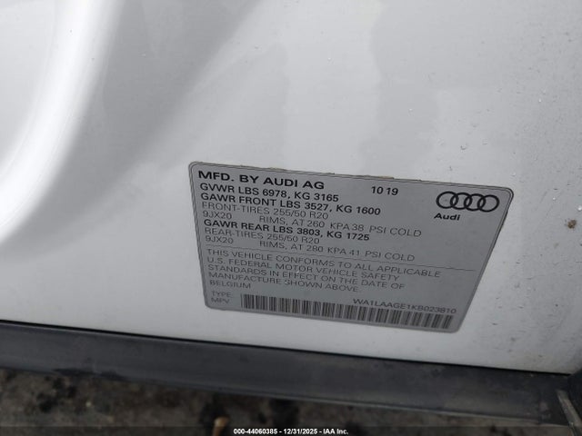 2019 AUDI E-TRON WA1LAAGE1KB023810 Photo 8