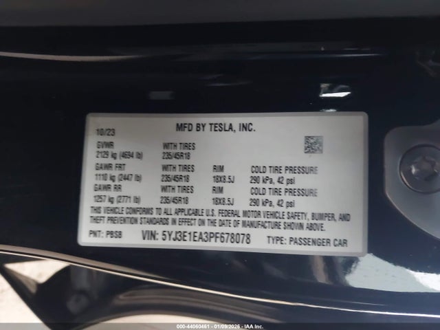 2023 TESLA MODEL 3 5YJ3E1EA3PF678078 Photo 8