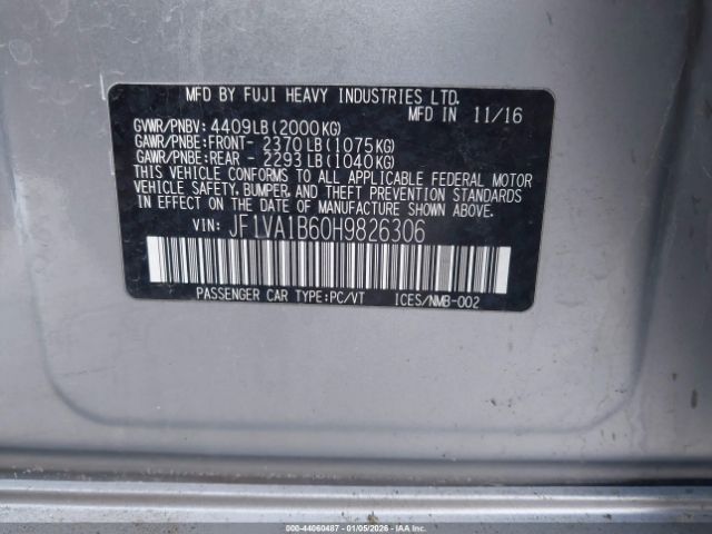 2017 SUBARU WRX JF1VA1B60H9826306 Photo 8