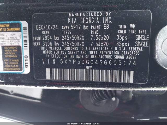 5XYP5DGC4SG605174 KIA Telluride Sx Prestige X-line